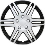 Enjoliveur De Roue Noir Et Argenté ROMISBABA - Cache Moyeu Auto En PP, Facile à Installer, Protège Et Décoré Vos Jantes - 8