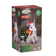 GEMMY Inflatable Whimsical Unicorn Christmas Decoration Self-Inflating, 3.5-ft