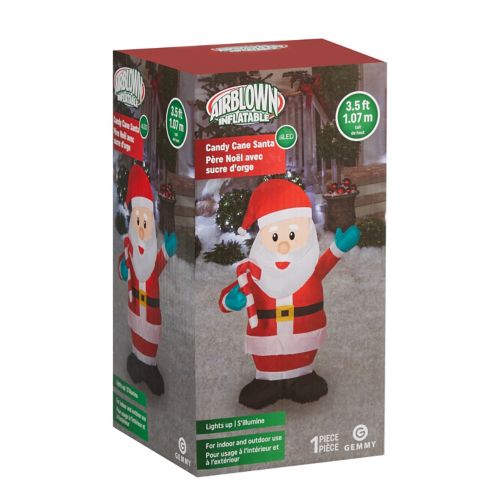 GEMMY Inflatable Santa Christmas Decoration Self-Inflating, 3 1/2-ft Product image