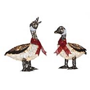 CANVAS LED Canadian Cabin Geese Decoration, 2-pk