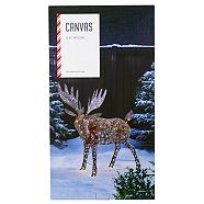CANVAS LED Canadian Cabin Moose Decoration, 3.5-ft