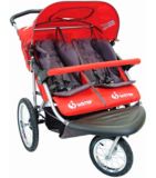 three wheel double stroller