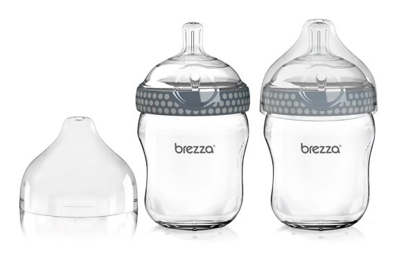 Biberon en verre Baby Brezza, gris, 8 oz, paq. 2 Image de l’article