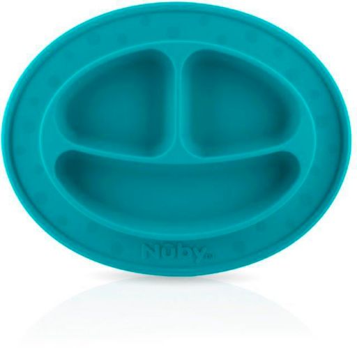 Assiette à napperon miracle en silicone Nûby Sure Grip avec compartiments Image de l’article