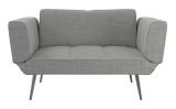 Canapé-lit transformable rembourré avec rangement pour revues Dorel TeenB Euro, gris clair | Dorelnull