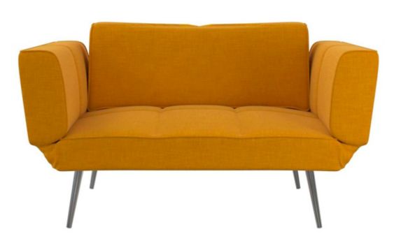 Canapé-lit transformable rembourré avec rangement pour revues Dorel TeenB Euro, moutarde Image de l’article