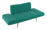 Canapé-lit transformable rembourré lin avec rangement pour revues Dorel TeenB Euro, sarcelle | Dorelnull