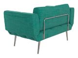 Canapé-lit transformable rembourré lin avec rangement pour revues Dorel TeenB Euro, sarcelle | Dorelnull