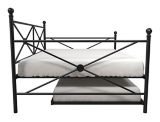 Lit double avec cadre en métal avec lit jumeau coulissant Dorel TeenB, noir | Dorelnull