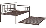 Lit simple avec cadre en métal avec lit coulissant Dorel TeenB, bronze | Dorelnull