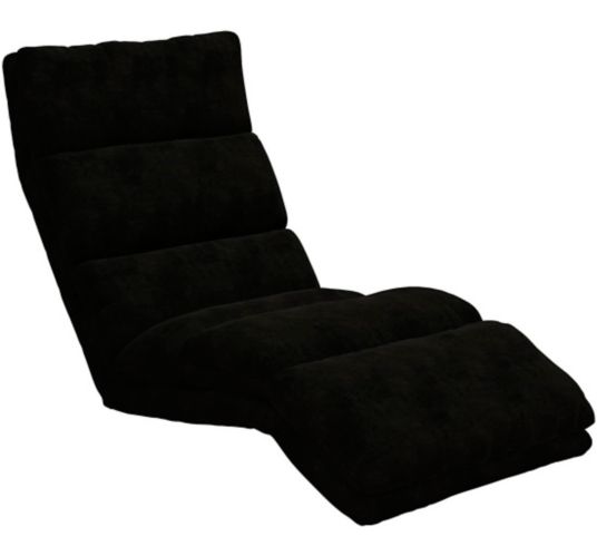 Chaise longue plancher rembourrée réglable à 18 positions Dorel Kool, noir Image de l’article