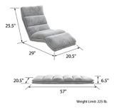 Chaise longue plancher rembourrée réglable à 18 positions Dorel Kool, gris | Dorelnull