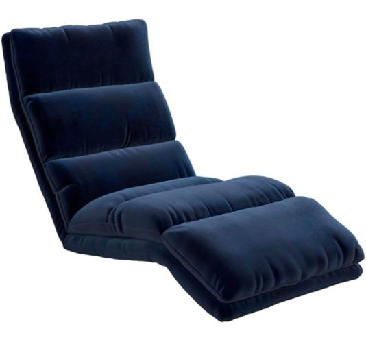 Chaise longue plancher rembourrée réglable à 18 positions Dorel Kool, bleu Image de l’article