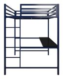Lit mezzanine en métal Dorel Kool avec bureau, 2 places, bleu | Dorelnull