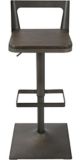 Tabouret de comptoir/bar pivotant métal bois hauteur réglable LumiSource Samurai, antique/espresso | LumiSourcenull