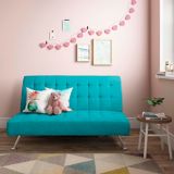 Canapé-lit transformable moderne milieu du siècle rembourré pour enfants Dorel Kool, bleu sarcelle | Dorelnull