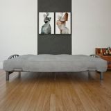 Cadre de canapé-lit transformable en métal avec accoudoirs rembourré Dorel Comfort, gris | Dorelnull
