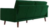 Canapé-lit transformable cadre en bois rembourré velours Dorel Comfort, vert | Dorelnull