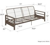 Cadre pour futon en métal Dorel Comfort, argent | Dorelnull