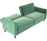 Canapé-lit transformable transitionnel rembourré velours Dorel Comfort, vert clair | Dorelnull