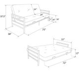 Canapé-lit transformable avec matelas en mousse rembourré Dorel Comfort, noir | Dorelnull
