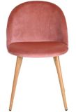 Chaise de salle à dîner en velours 39F Zomba Diamond, rose | Vexilarnull