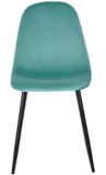Chaise de salle à manger 39F Charlton, velours, turquoise | Warnnull
