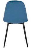 Chaise de salle à manger en velours 39F Charlton, bleu | Whooshnull
