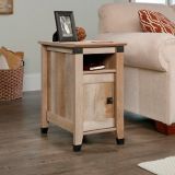 Sauder Carson Forge 1-Door Sofa End/Side Table With Storage Tray, Lintel Oak Finish | Saudernull