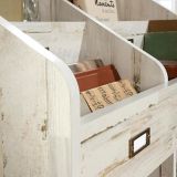 Sauder Barrister Lane Divided Open Shelf Storage Bookcase/Bookshelf, White Plank Finish | Saudernull
