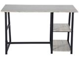 39F McGhee Metal Frame Home Office Computer Desk With Storage Shelves, Grey | 39Fnull