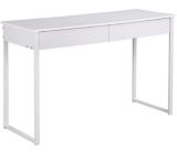 Table/bureau d'écriture à 2 tiroirs 39F Arial, blanc | 39Fnull