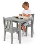 Humble Crew Kids/Toddler Square Play/Activity Table & Chairs, 3-Pc Set, Grey | Vendornull