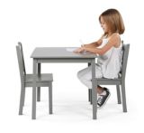 Humble Crew Kids/Toddler Square Play/Activity Table & Chairs, 3-Pc Set, Grey | Vendornull