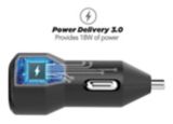 Chargeur pour l'auto Scosche Power Deilvery de 18 W avec connecteur USB-C à Lightning | Scoschenull