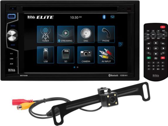 Récepteur d'autoradio Boss Elite à 2 DIN, Bluetooth avec caméra de recul Image de l’article