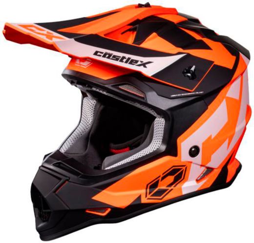 Castle X Mode MX Flow Youth Helmet, Matte Orange Product image