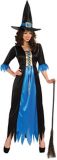 Costume de sorcière bleu pour l'Halloween, adultes
