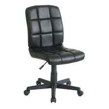 Chaise de bureau touffetée For Living, noir Canadian Tire