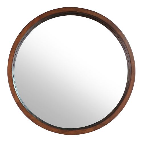 Northwood Collections Wooden Round Wall Mirror, 22-in x 22-in