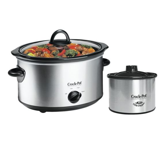 Crock Pot Oval Manual Slow Cooker With Little Dipper Food Warmer 5 Qt Canadian Tire