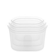 Zip Top Silicone Dish Set, Frost, 3-pc