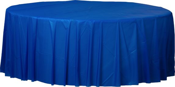 RoundPlastic Table Cover for Birthday, Party, Anniversary, Assorted Colours, 84-in Product image