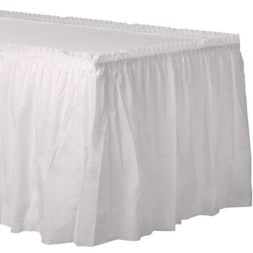 Reusable Plastic Table Skirt Birthday, Party, Anniversary, Assorted Colours, 168 x 29-in Product image