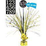 Customizable Birthday Spray Centerpiece Decoration, Silver and Gold | Amscannull
