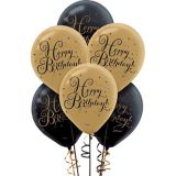 Ballons D Anniversaire Noirs Et Dores Paq 15 Canadian Tire
