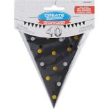 Mini Create Your Own Gold & Silver Polka Dots Pennant Banner | Amscannull