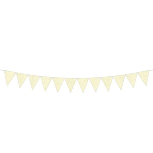 Create Your Own Glitter White Pennant Banner Product image