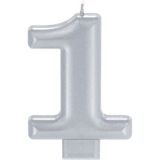 Silver Number Birthday Candle | Amscannull