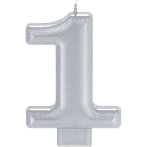 Silver Number Birthday Candle Product image
